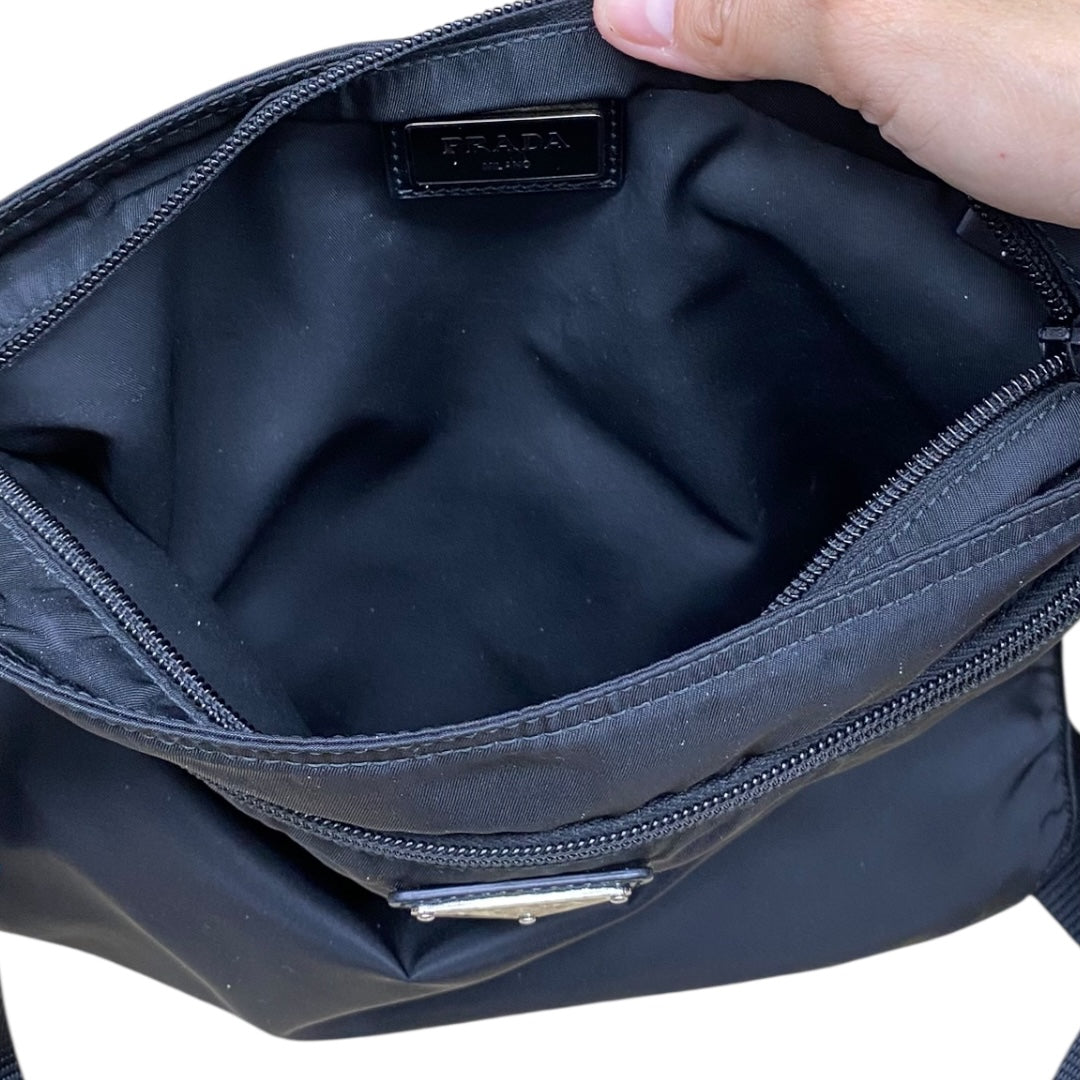 Handbag Luxury Designer By Prada In Black, Size:Medium