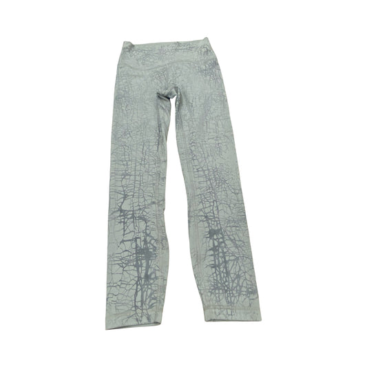 Athletic Leggings By Lululemon In Green & Grey, Size:4