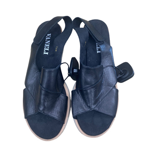 Sandals Flats By Vaneli In Black, Size:7.5