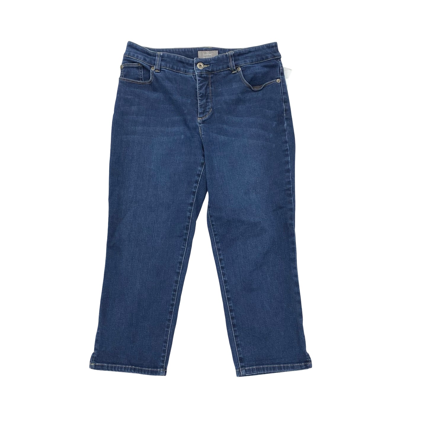Jeans Cropped By Chicos In Blue Denim, Size:10
