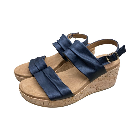 Shoes Heels Wedge By Sofft In Black & Brown, Size:10