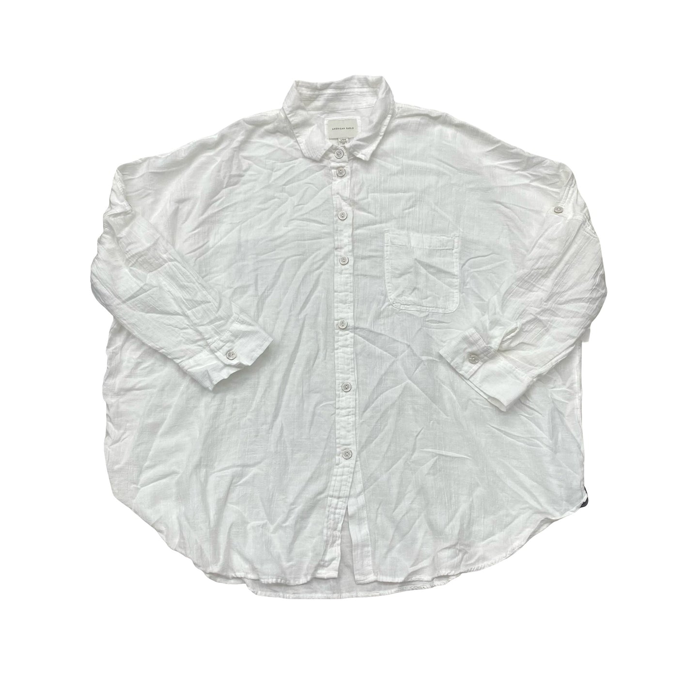 Top Ls By American Eagle In White, Size:L
