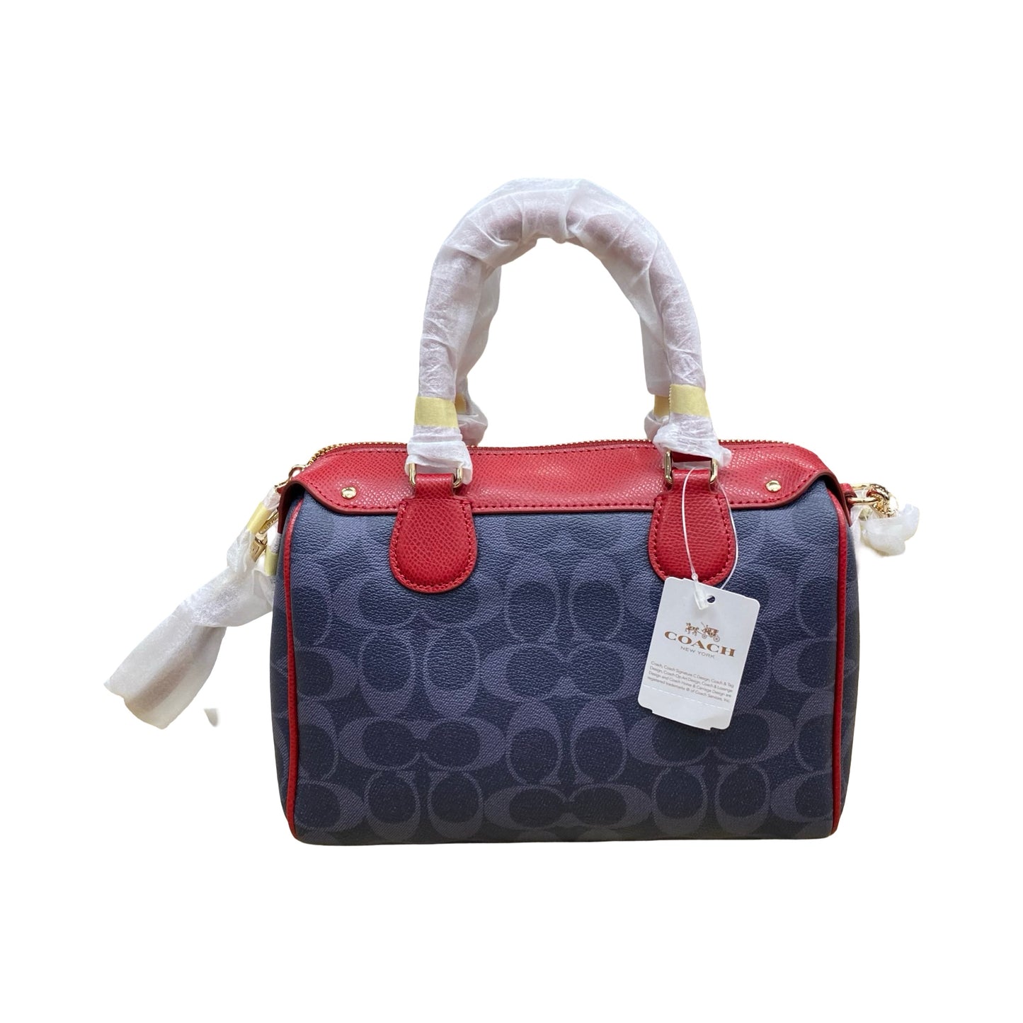 Handbag Designer By Coach In Blue & Red (as is see photos). Size:Small