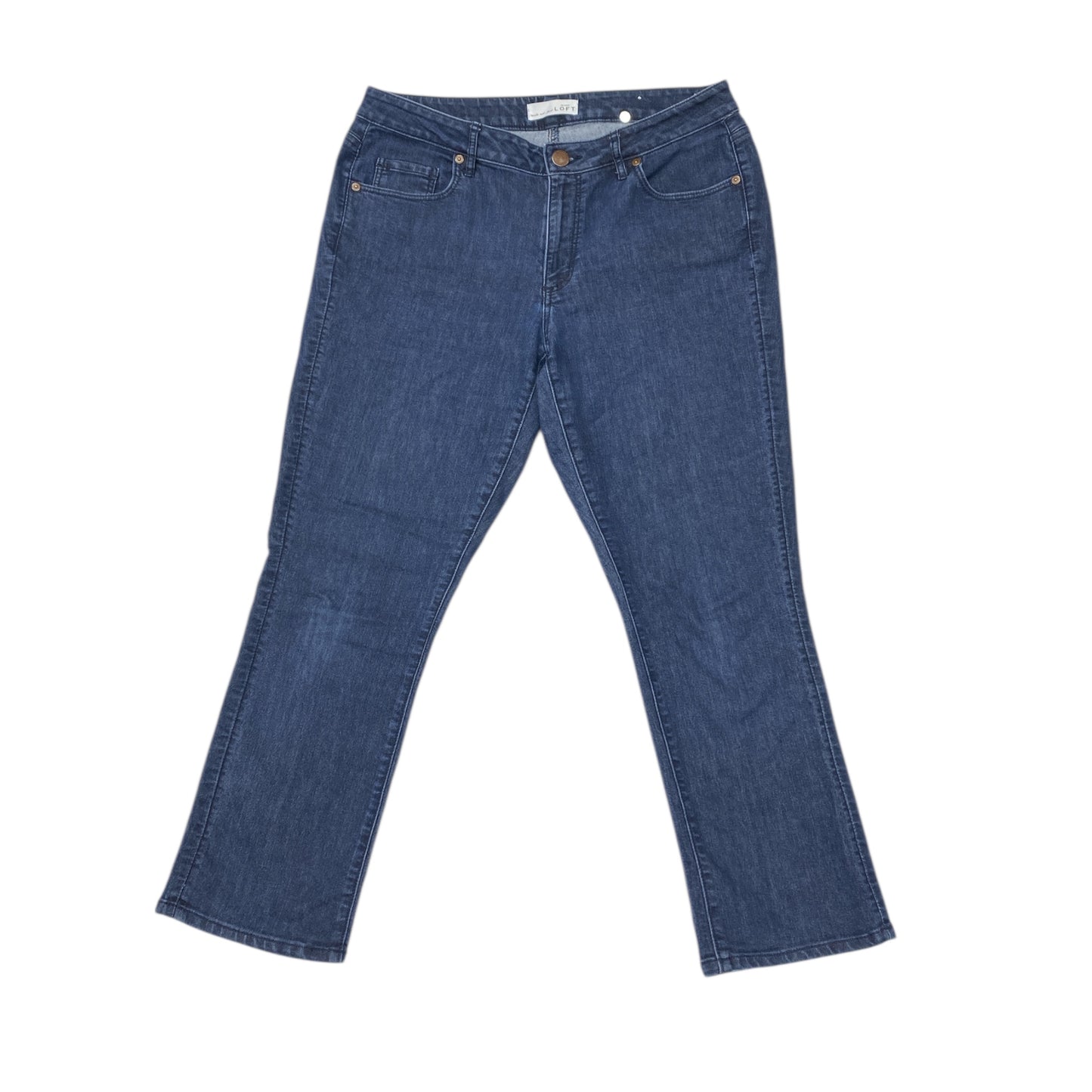 Jeans Straight By Loft In Blue Denim, Size:8
