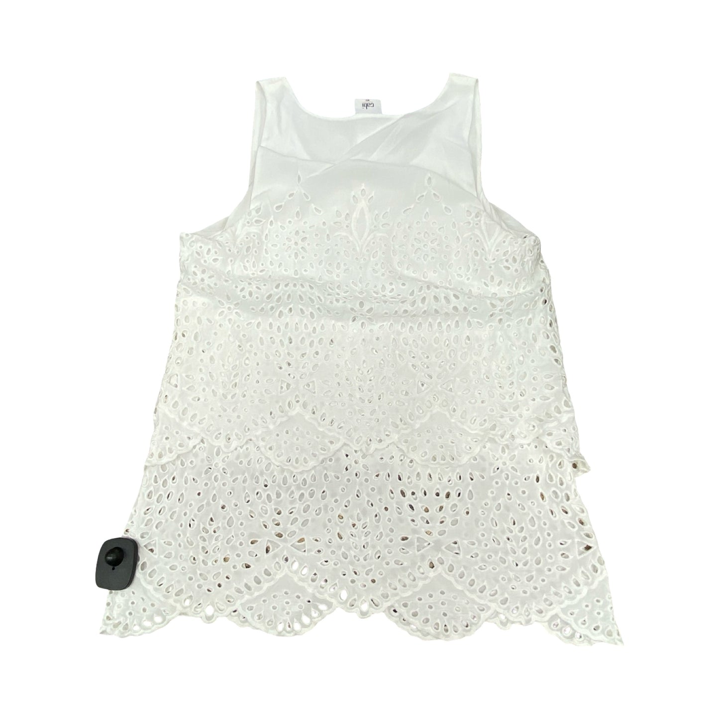 Top Sleeveless By Cabi In White, Size:Xs