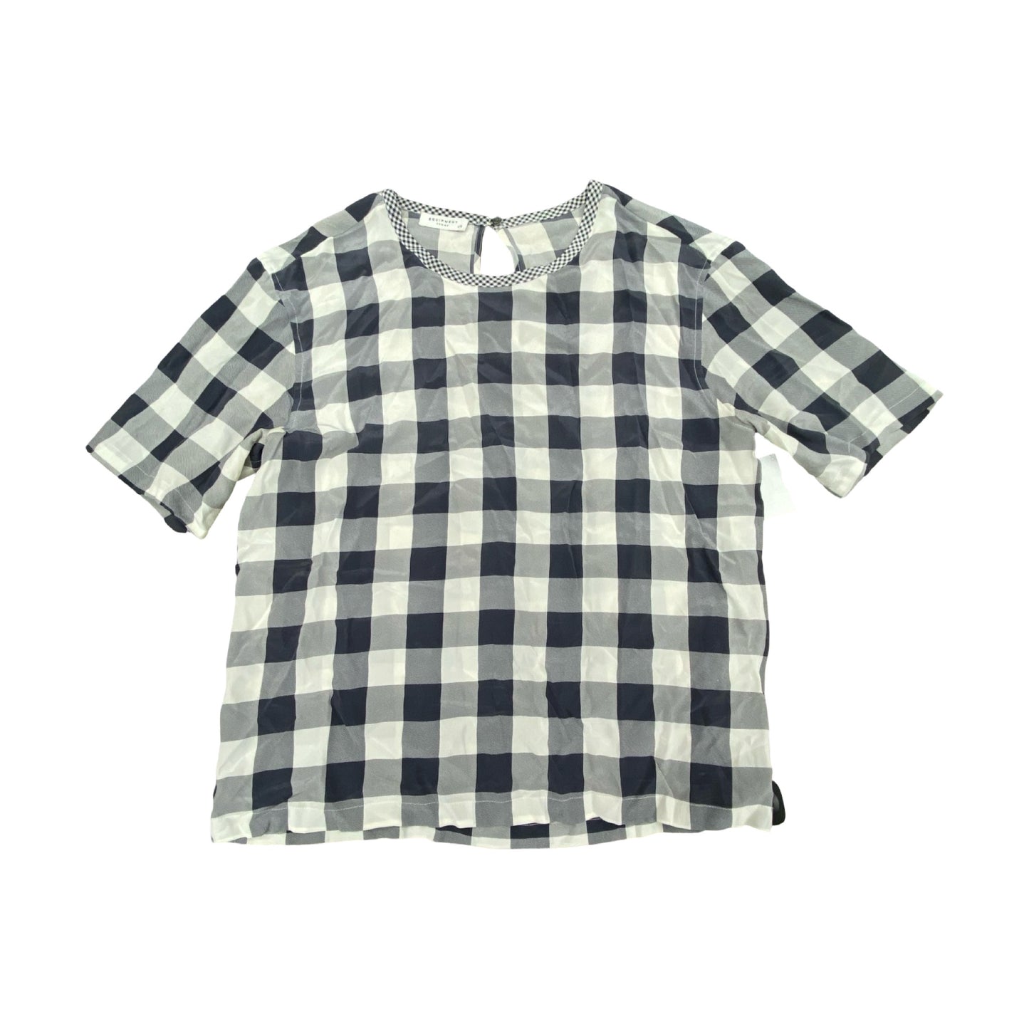 Top Ss By Equipment In Checkered Pattern, Size:L