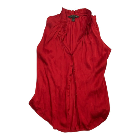 Top Sleeveless By Banana Republic In Red, Size:Xxs
