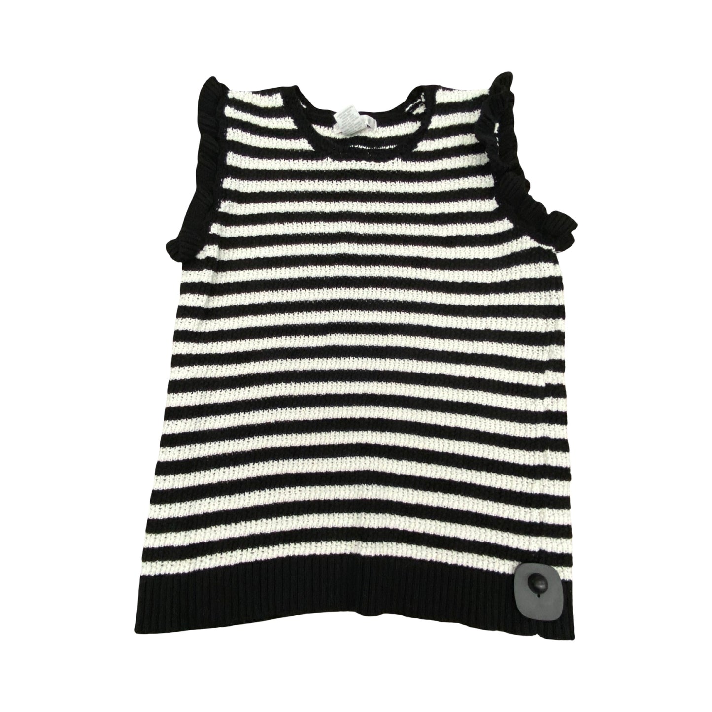 Top Sleeveless By Design History In Black & White, Size:M