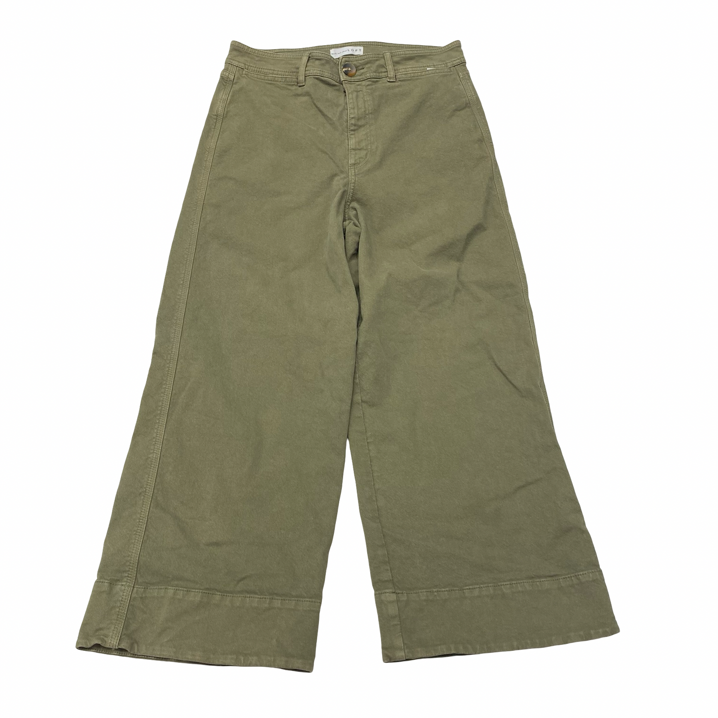 Jeans Wide Leg By Loft In Green Denim, Size:8