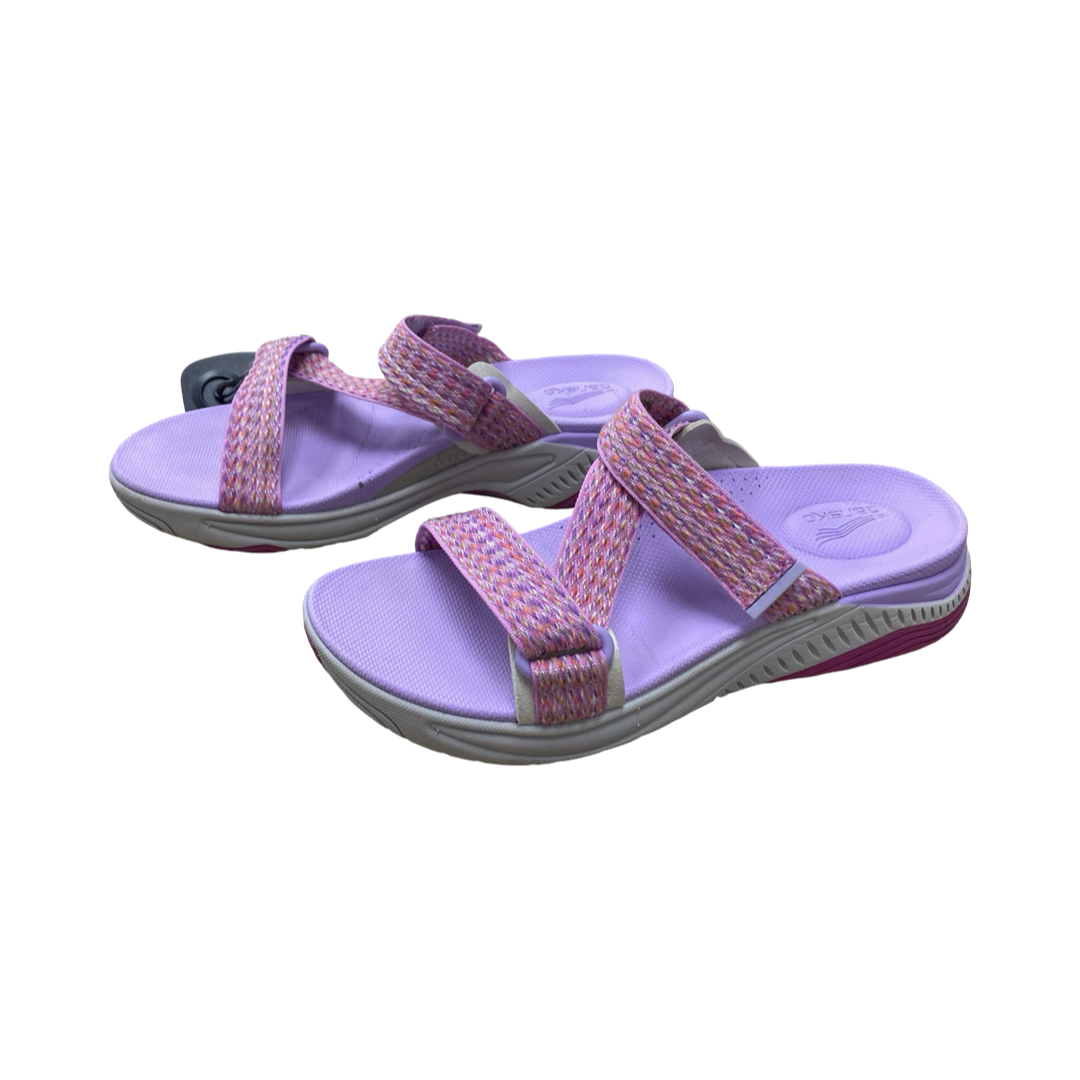 Sandals Flats By Dansko In Pink & Purple, Size:6