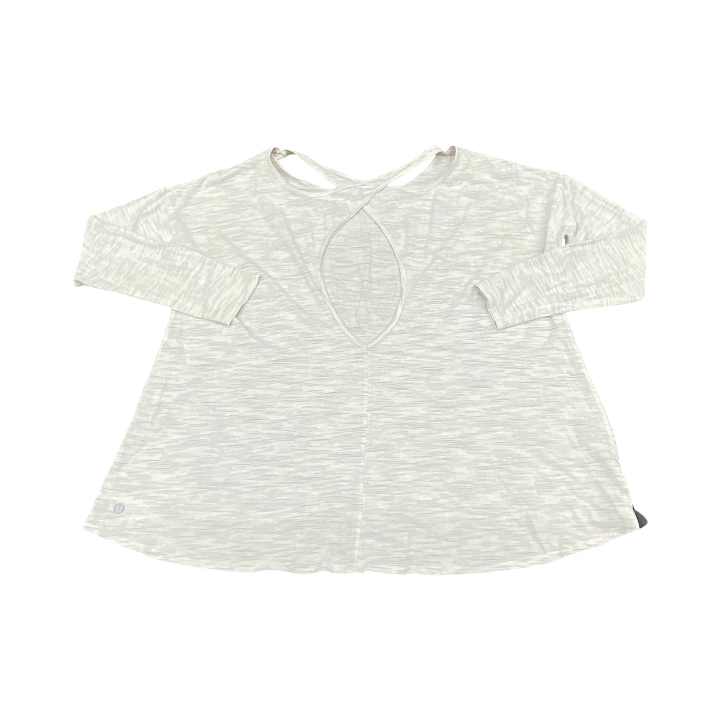 Athletic Top Ls Collar By Lululemon In White, Size:12