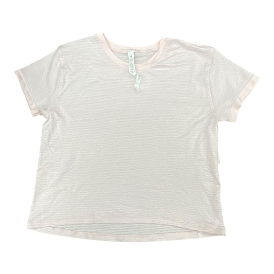 Athletic Top Ss By Lululemon In Pink, Size:6