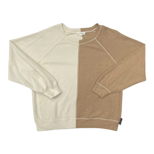 Sweater By Blu Pepper In Cream & Tan, Size:M