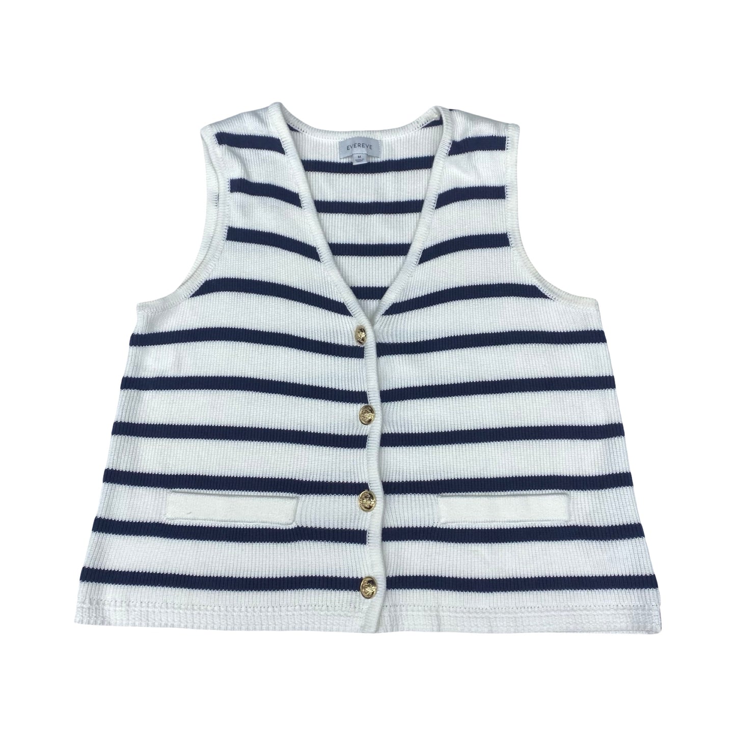 Sweater Ss By Evereve In Striped Pattern, Size:M