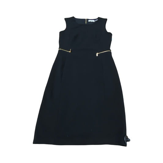 Dress Casual Midi By Calvin Klein In Black, Size:8