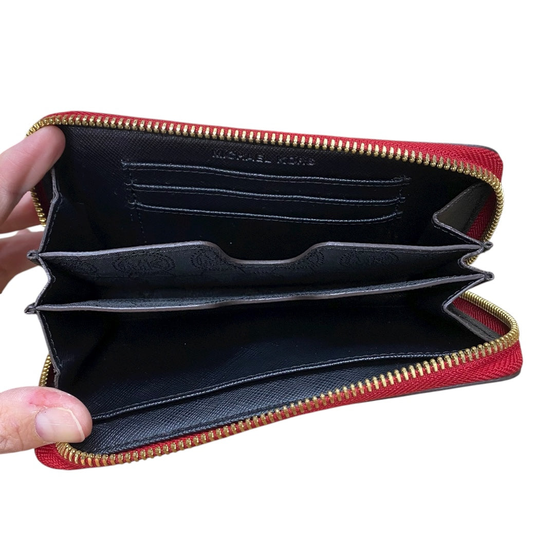 Wallet Designer By Michael Kors In Red & White, Size:Medium