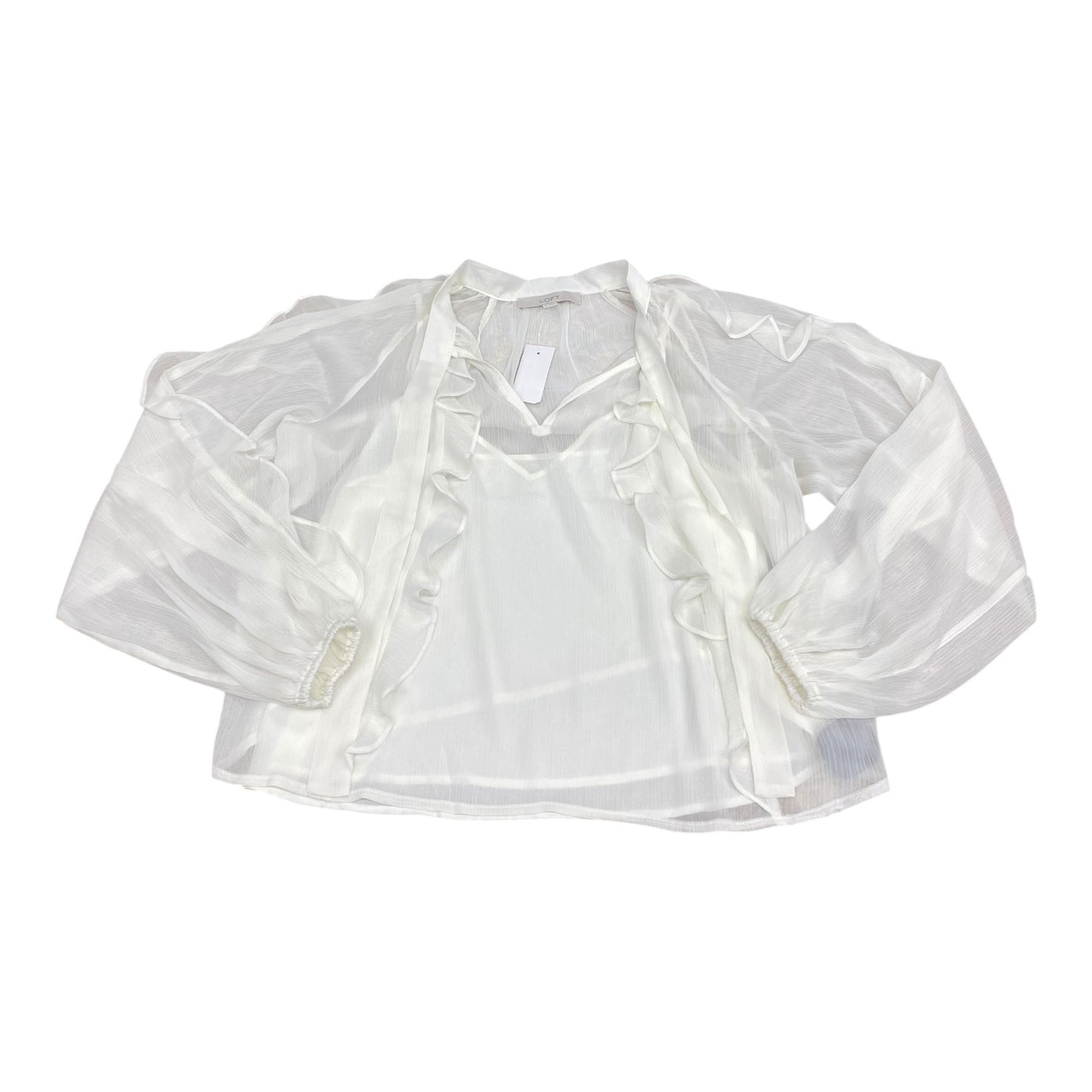 Top Ls By Loft In White, Size:S