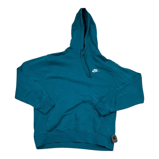 Sweatshirt Hoodie By Nike In Teal, Size:L