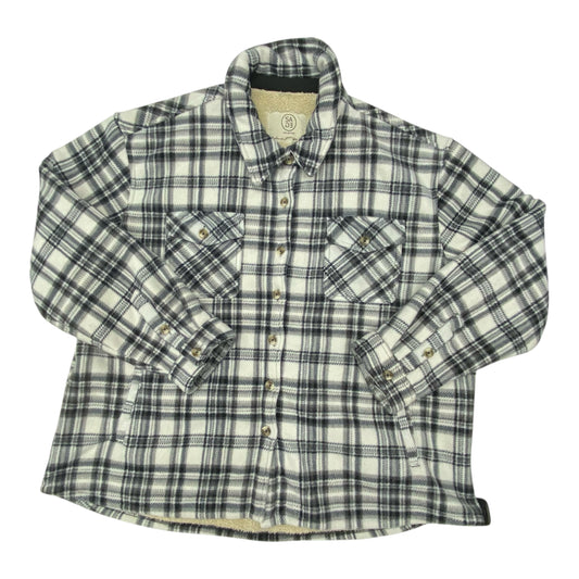 Jacket Fleece By Sage In Plaid Pattern, Size:Xxl