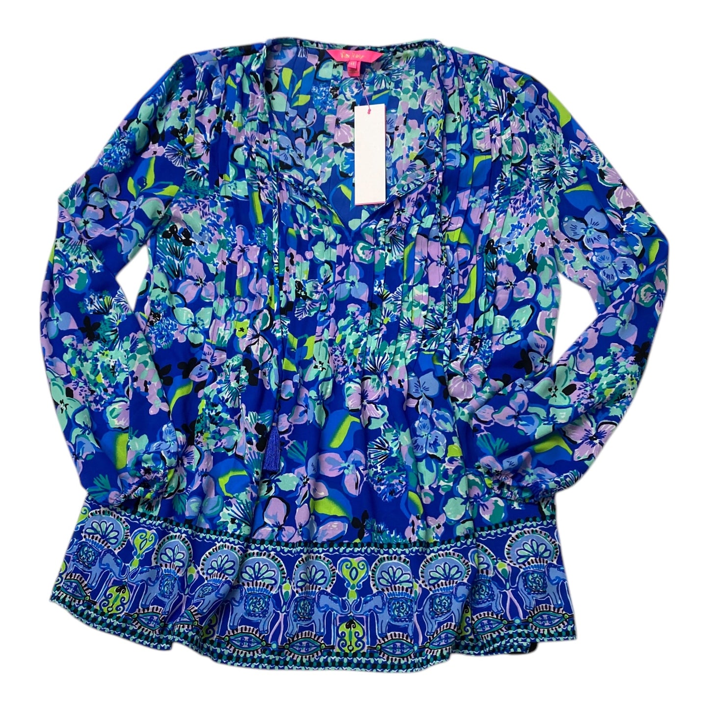 Top Ls Designer By Lilly Pulitzer In Floral Print, Size:M