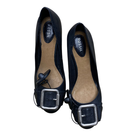 Shoes Heels Block By Fossil In Black, Size:8