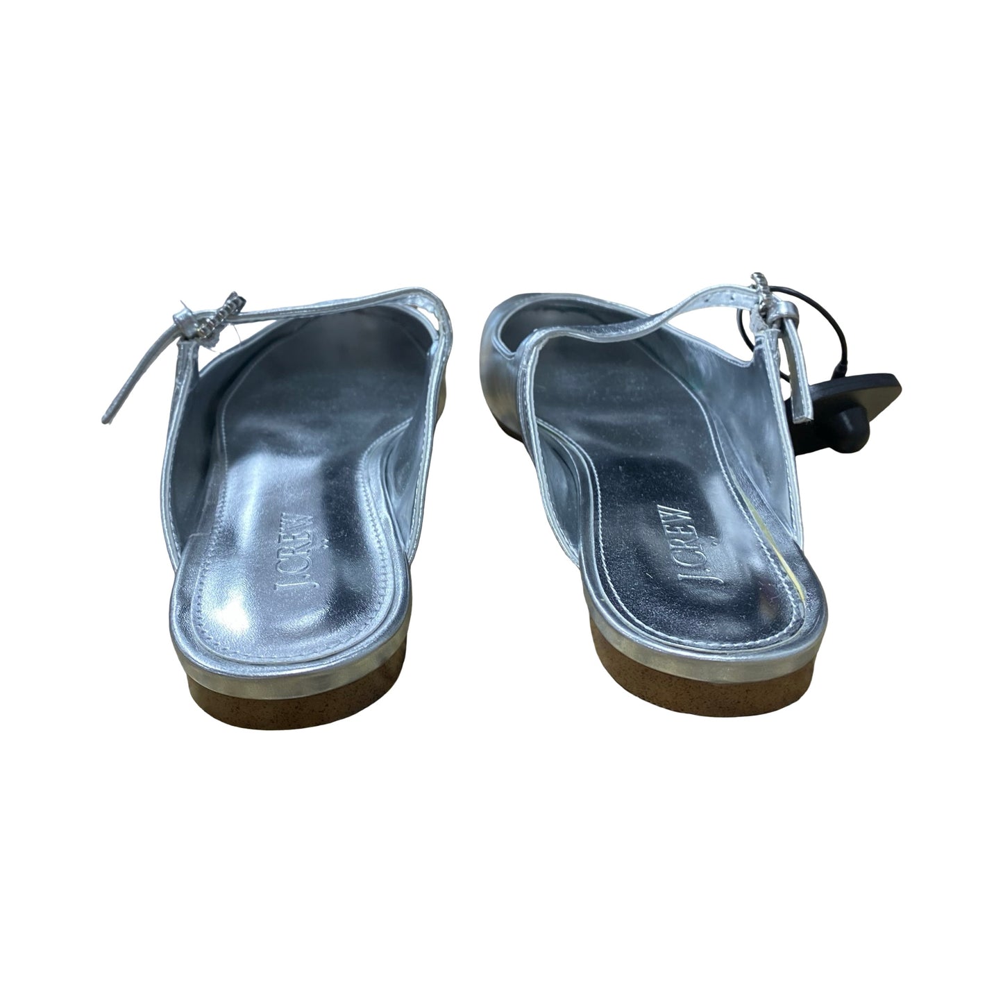 Shoes Flats By J. Crew In Silver, Size:6.5