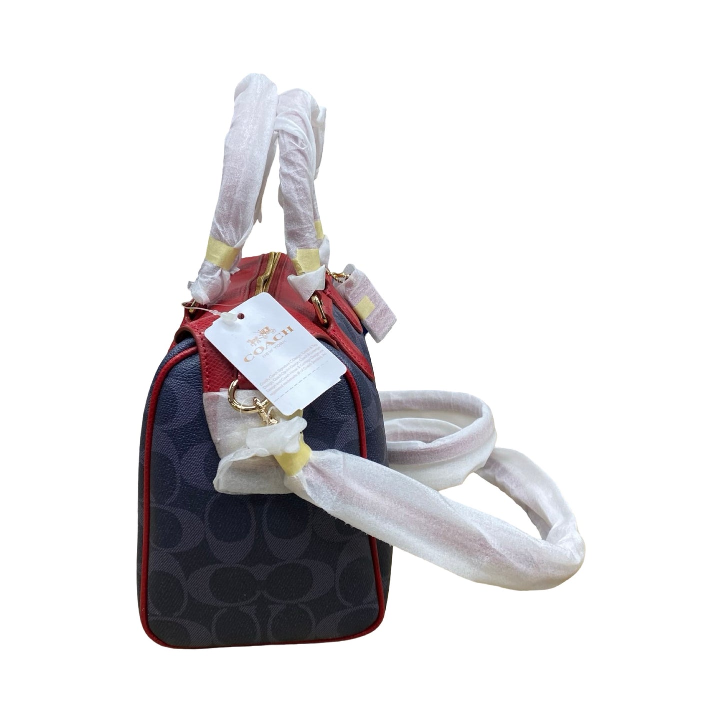 Handbag Designer By Coach In Blue & Red (as is see photos). Size:Small
