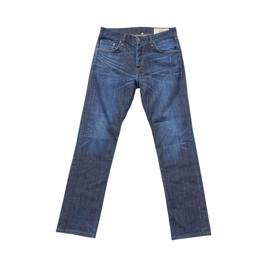 Jeans Straight By Rag And Bone In Blue Denim, Size:12