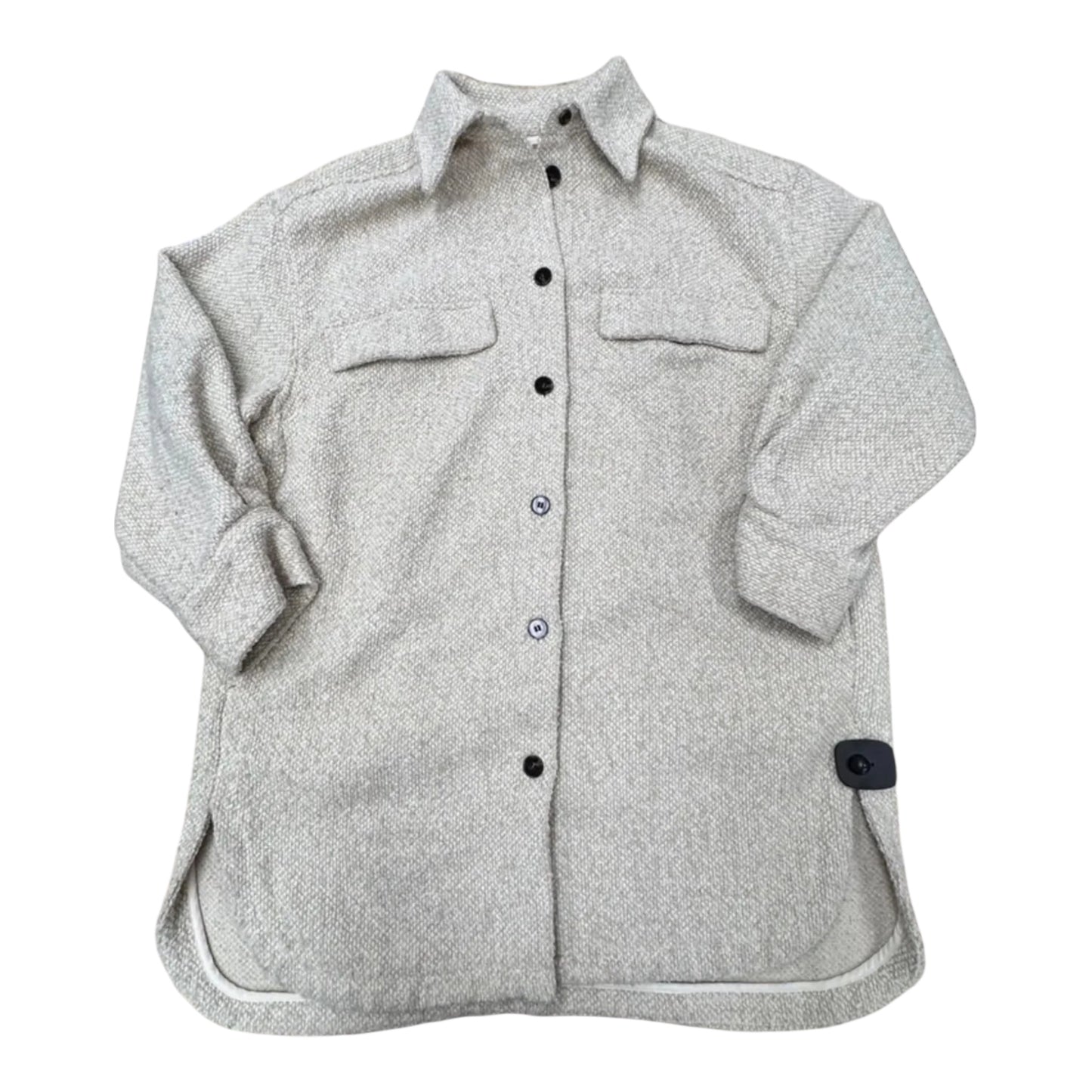 Jacket Shirt By H&m In Beige, Size: M