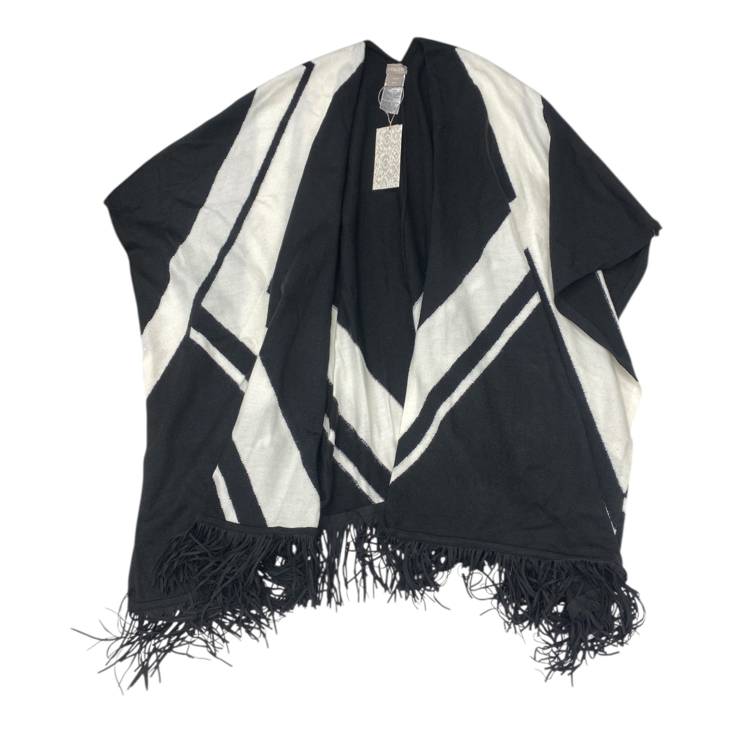 Shawl By Chicos In Black & White, Size:S
