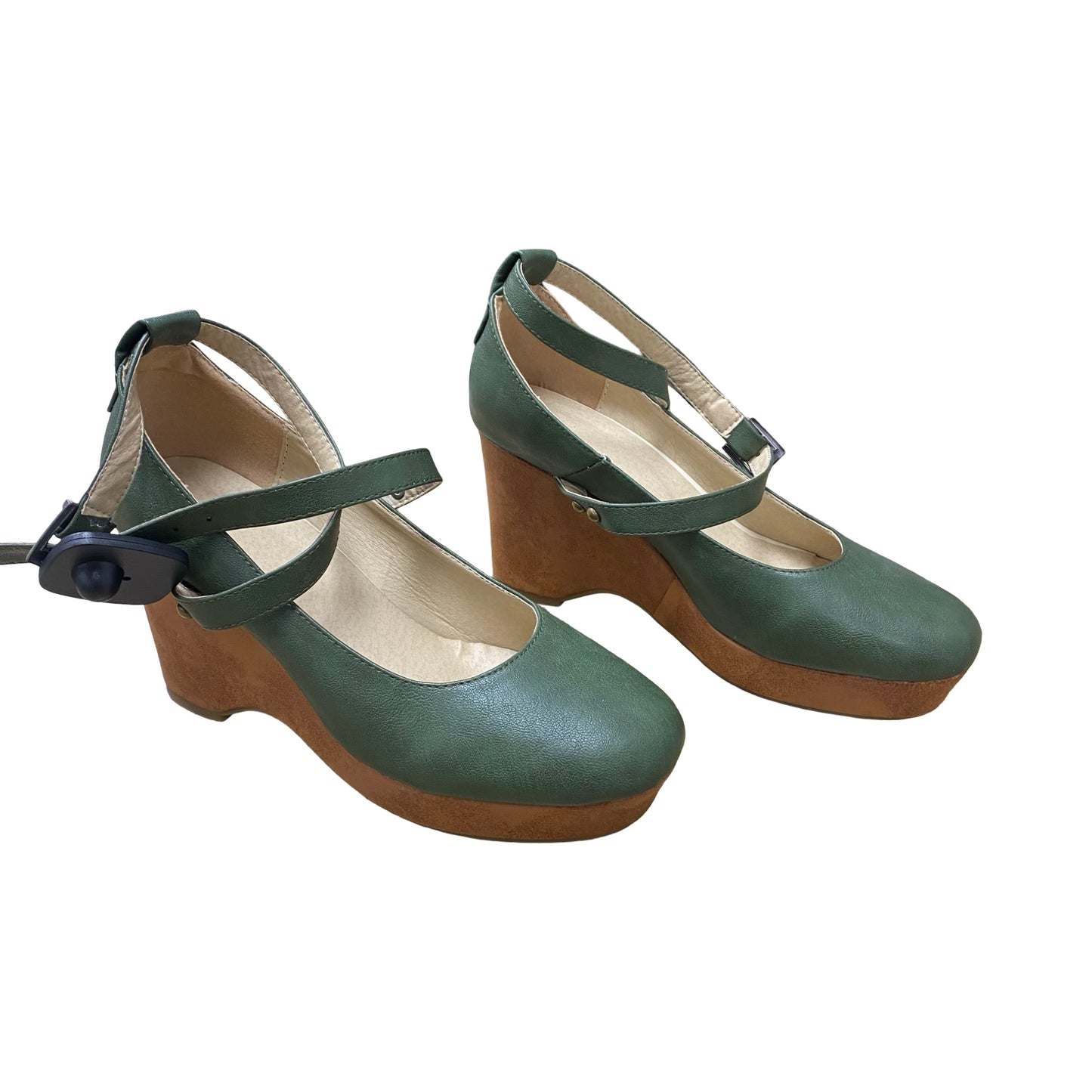 Shoes Heels Wedge By Sport In Green, Size:9