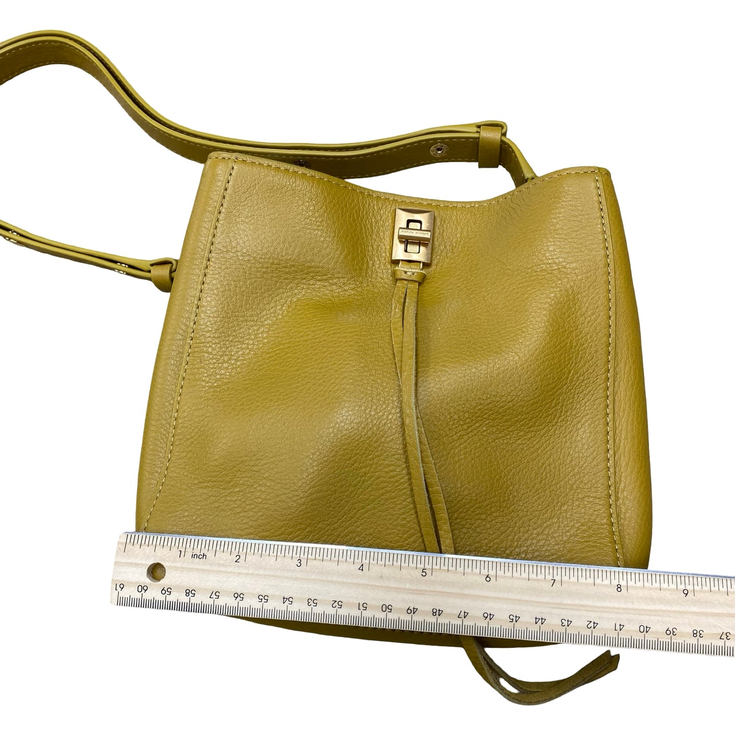 Handbag Designer By Rebecca Minkoff In Gold, Size:Small