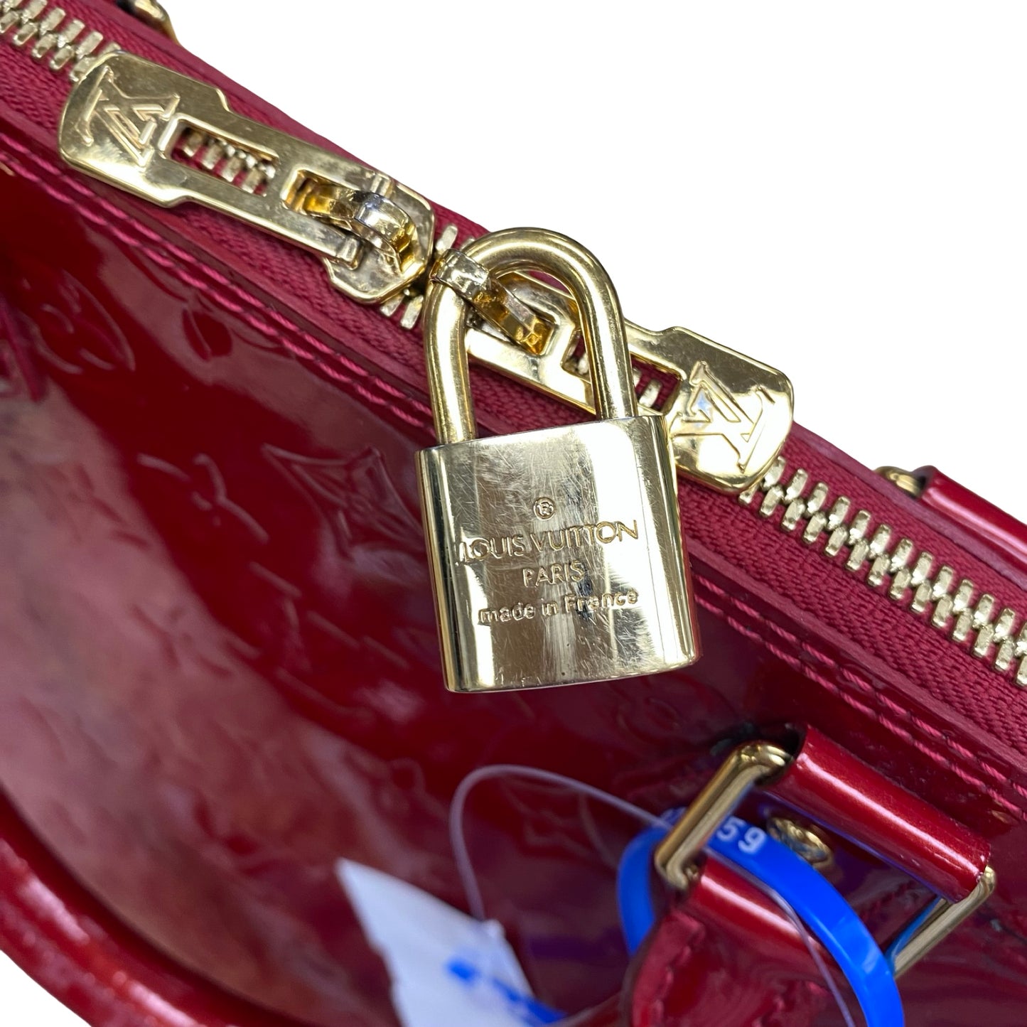 Handbag Luxury Designer By Louis Vuitton In Red Vernis, Size:Large (GM)