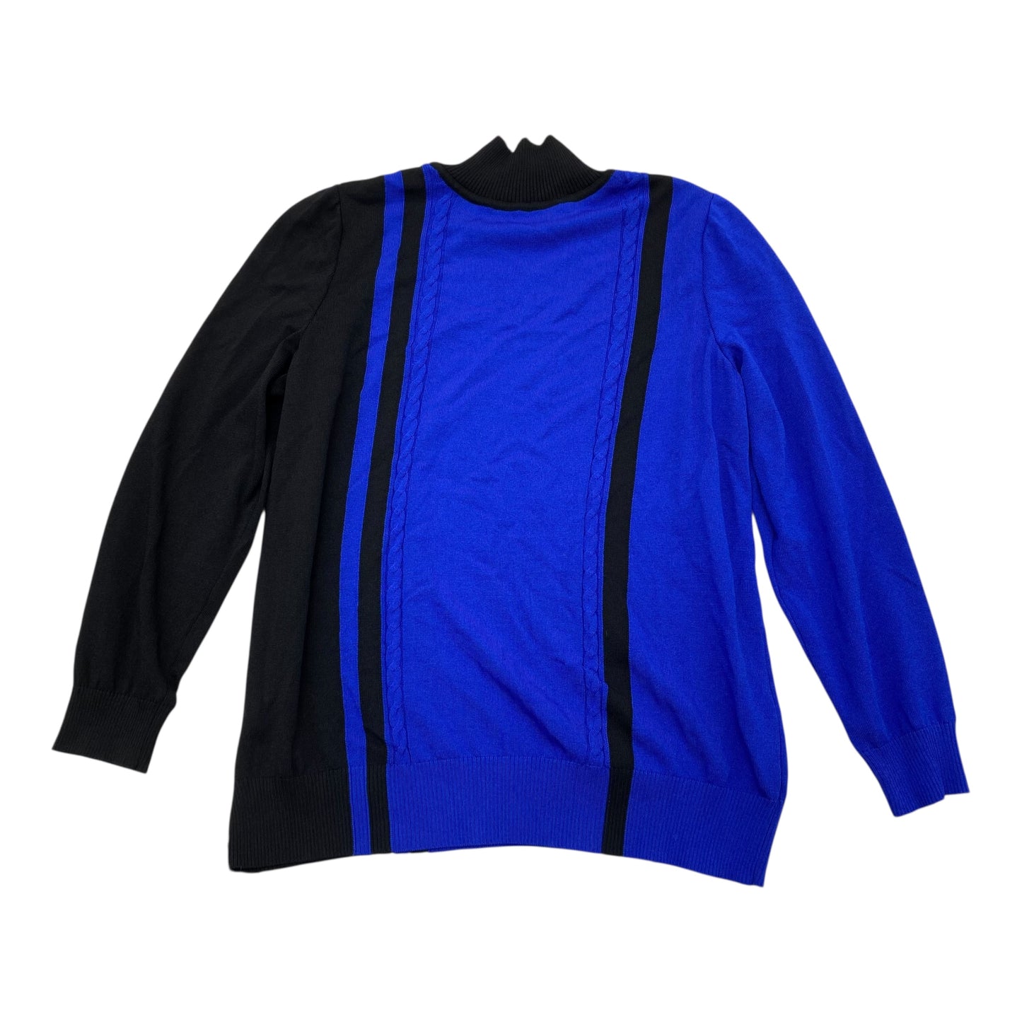 Sweater By Ming Wang In Black & Blue, Size:M