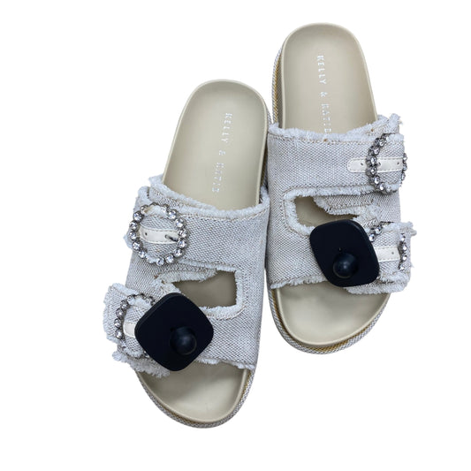 Sandals Flats By Kelly And Katie In Beige, Size:8.5