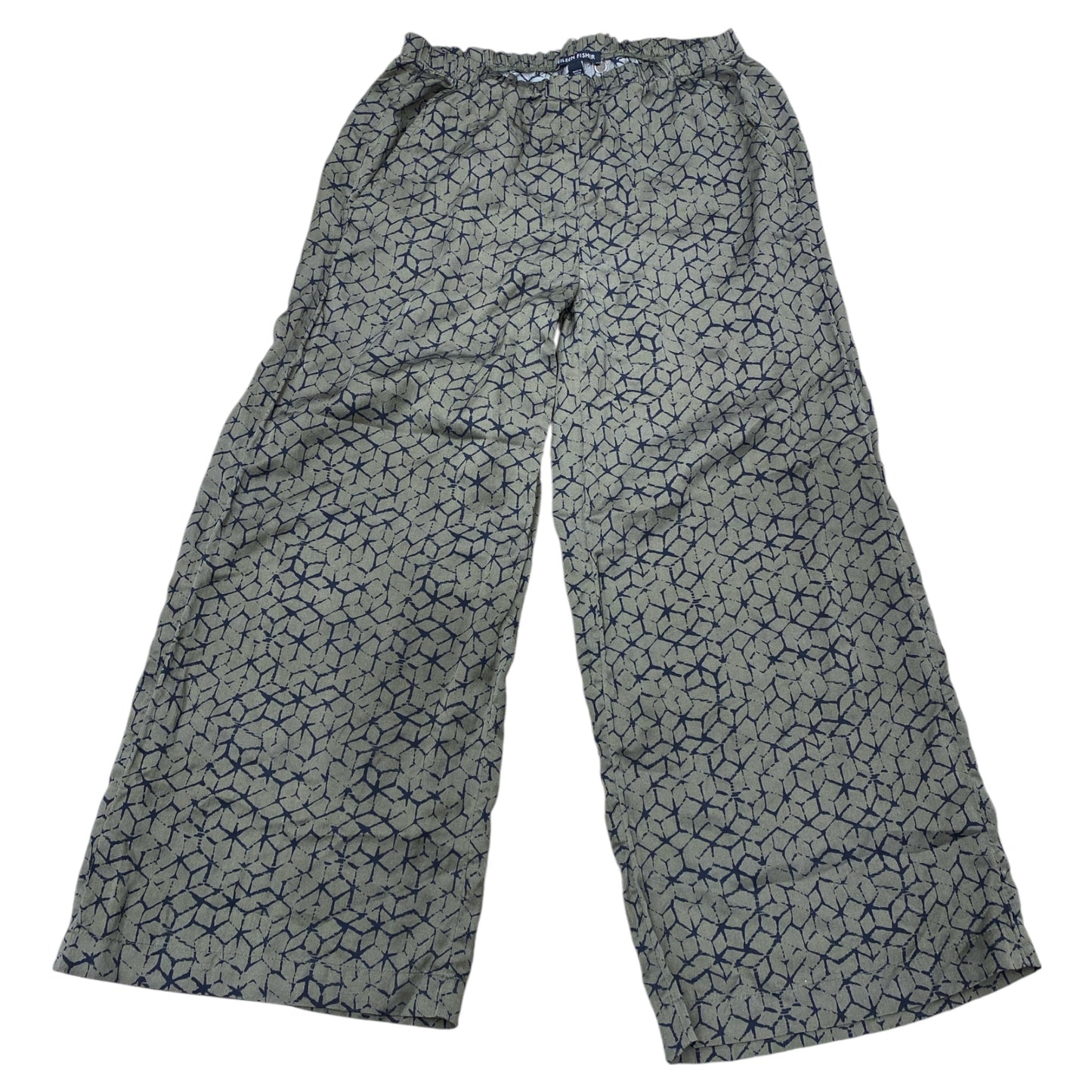 Pants Designer By Eileen Fisher In Black & Green, Size:Xxs