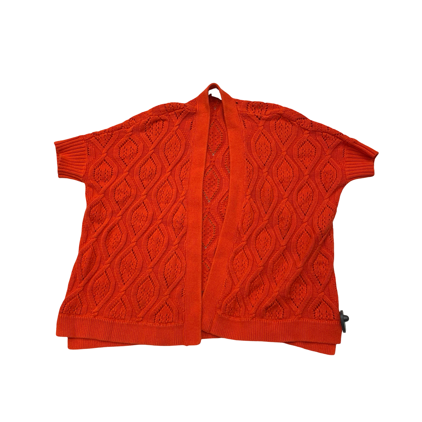Sweater Cardigan By Loft In Orange, Size:M