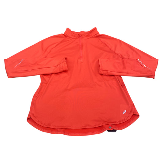 Athletic Sweatshirt Collar By Asics In Red, Size:L