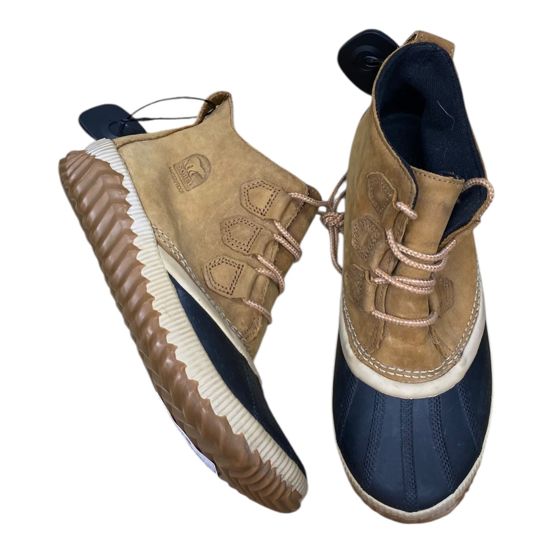 Boots Designer By Sorel In Black & Brown, Size:9.5