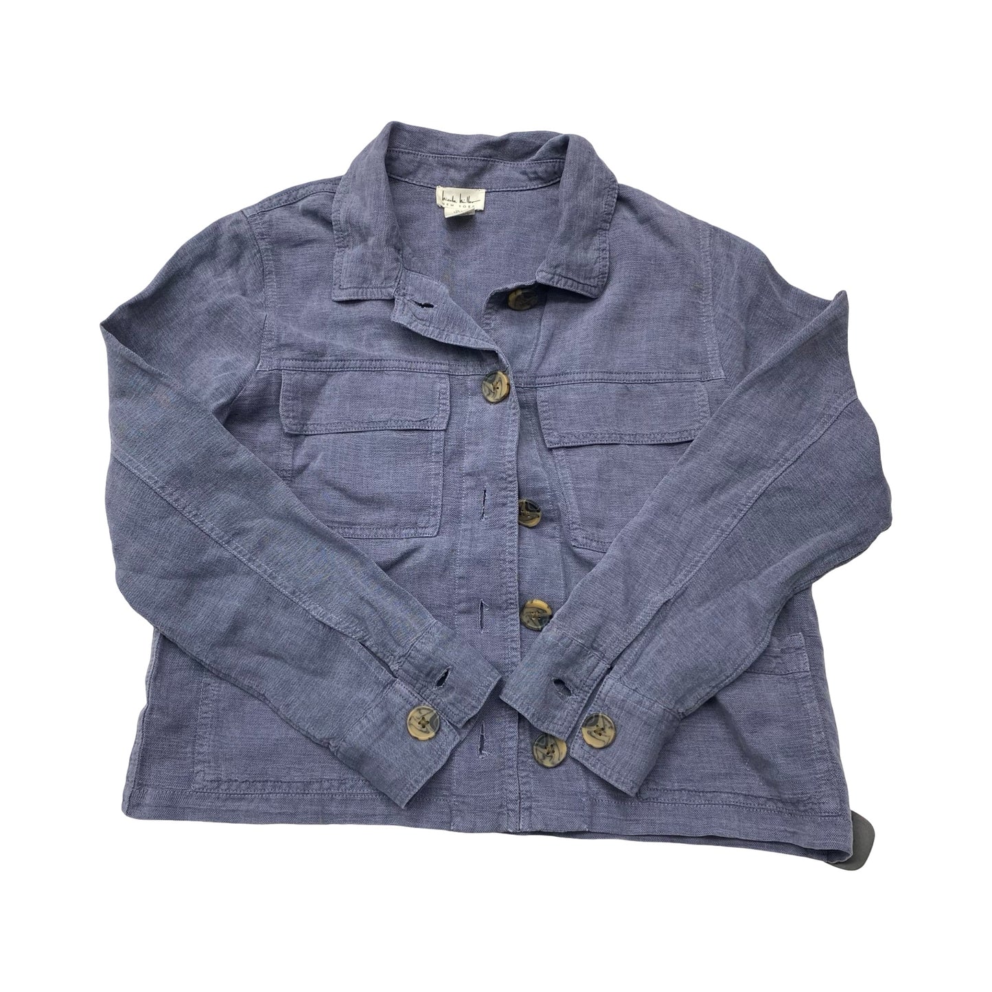 Top Ls By Nicole Miller In Blue, Size:M