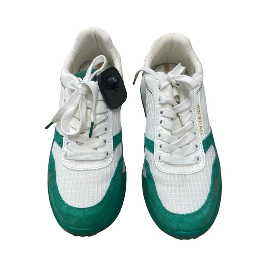 Shoes Sneakers By Sam Edelman In Green & White, Size:8.5