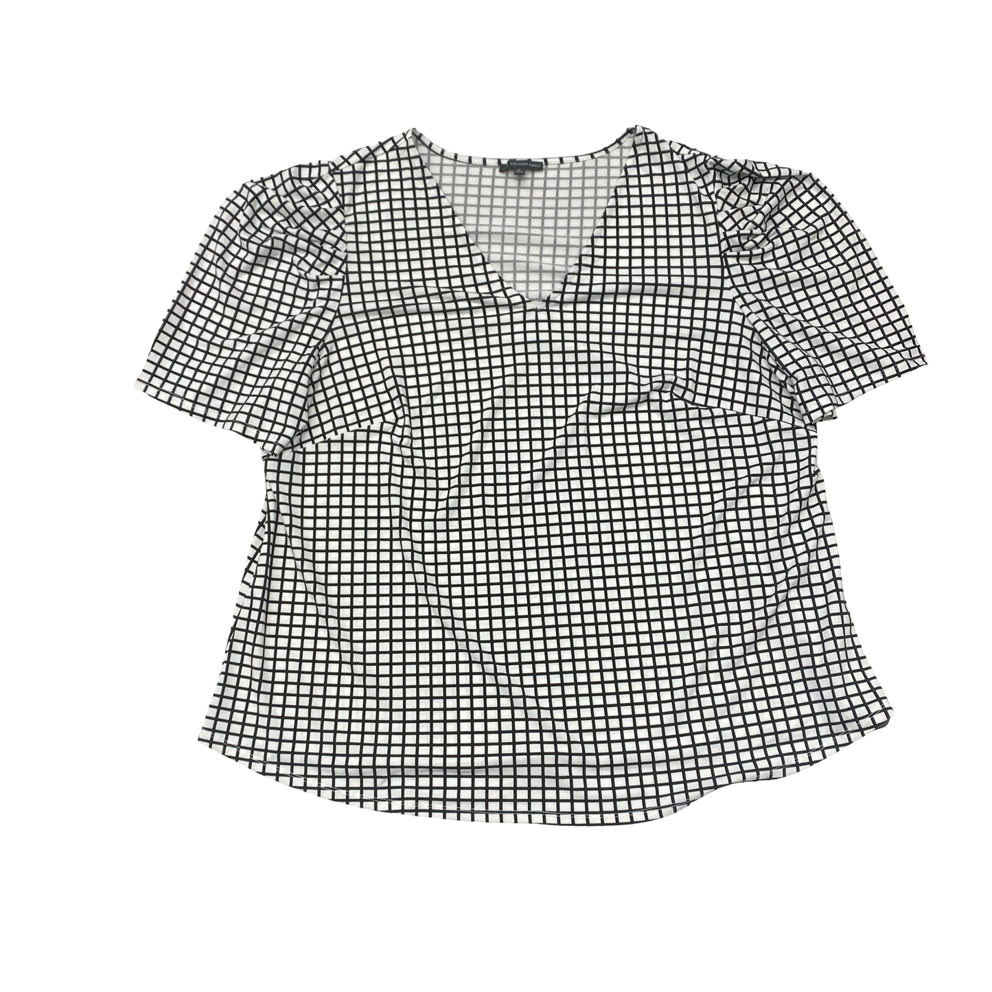 Top Ss By Adrianna Papell In Black & White, Size:2X