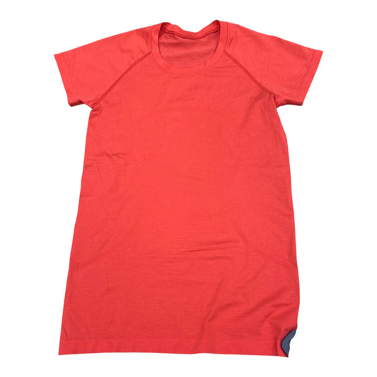 Athletic Top Ss By Lululemon In Orange, Size:6