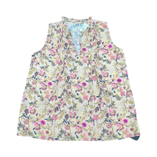 Top Sleeveless By Loft In Multi, Size:L