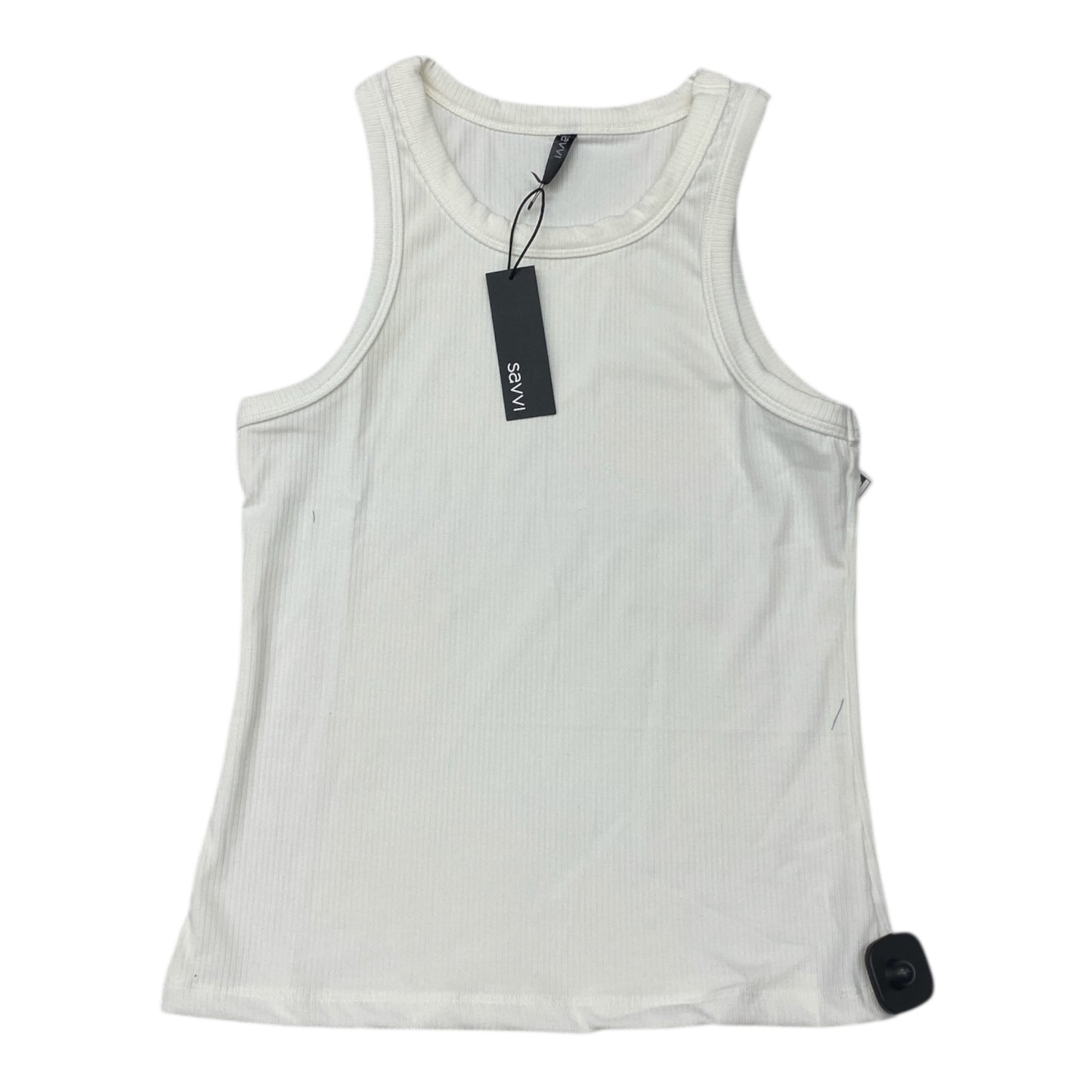Top Sleeveless By Savvi In White, Size:L