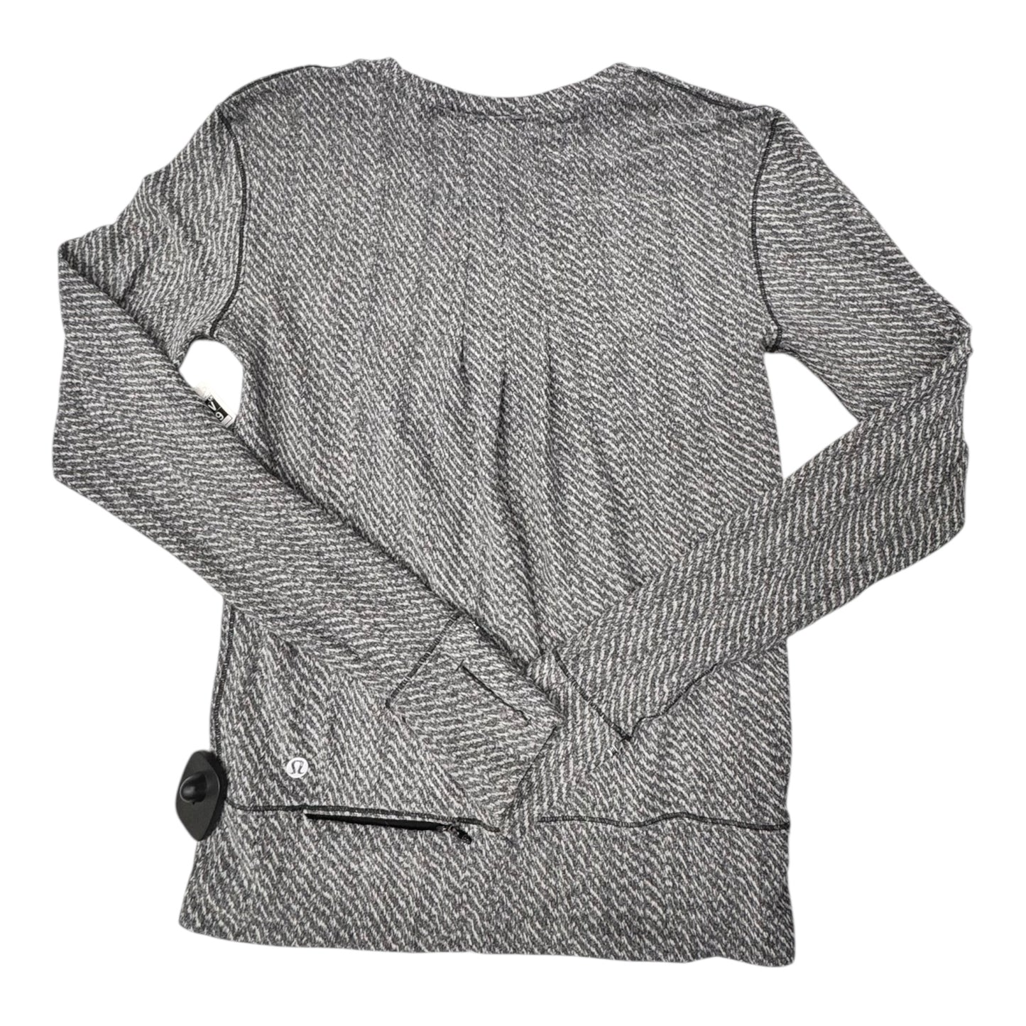 Athletic Top Ls Crewneck By Lululemon In Grey, Size:2