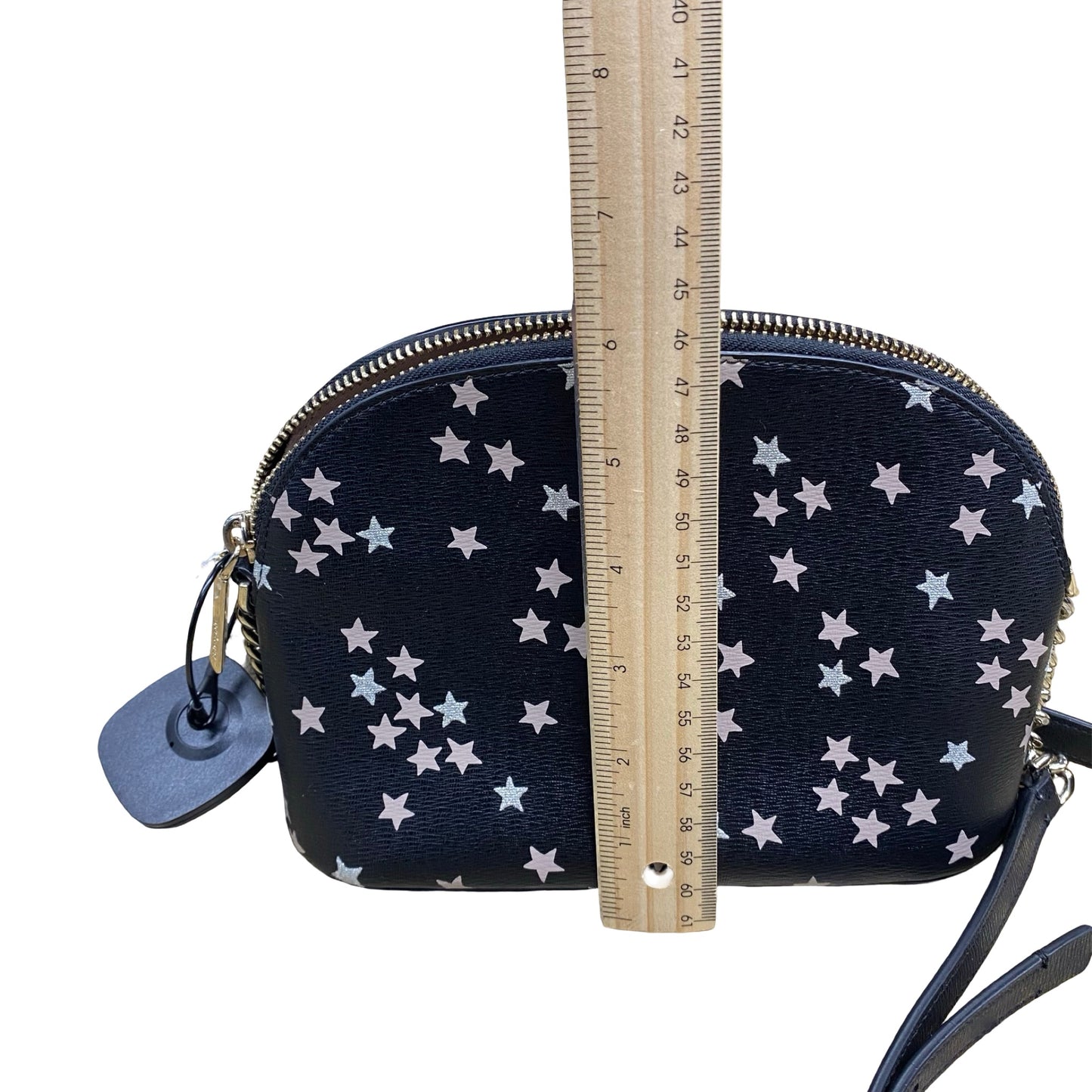 Handbag Designer By Kate Spade In Black & Silver, Size:Small