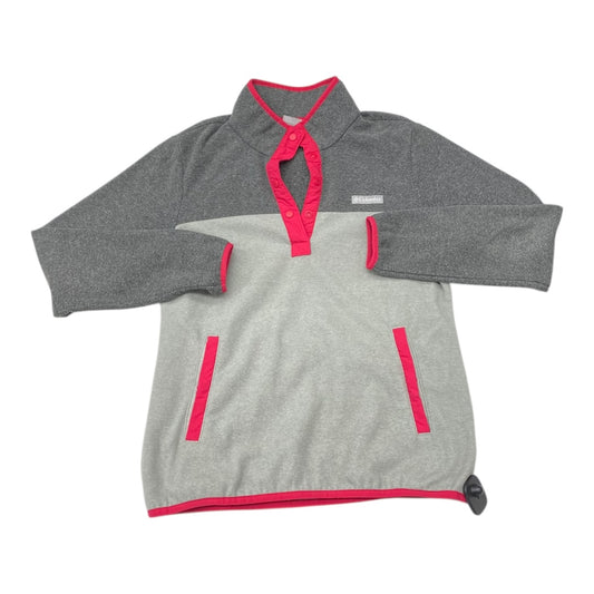 Athletic Fleece By Columbia In Grey & Pink, Size:M