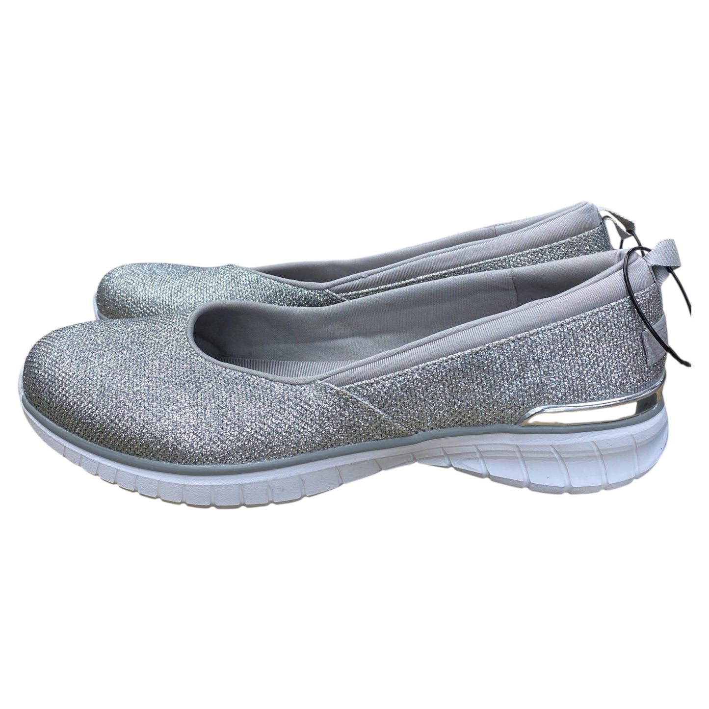 Shoes Flats By Skechers In Silver, Size:11