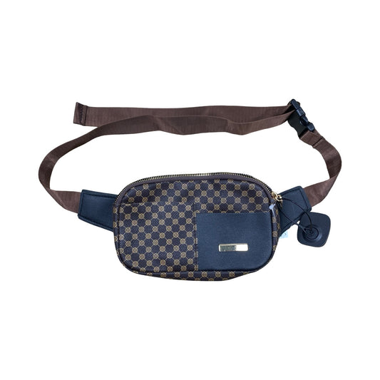 Belt Bag By Clothes Mentor In Brown & Cream, Size:Small
